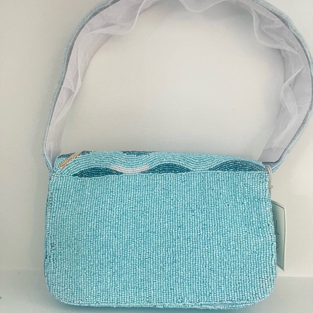 Viral Sol and Mer Beaded Swimmer Design Women’s Shoulder Bag - Picture 4 of 4